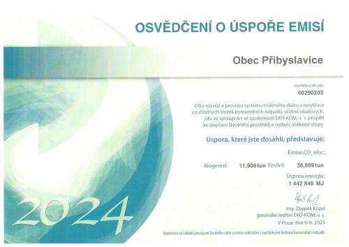 Ocenění za ekologické úsilí